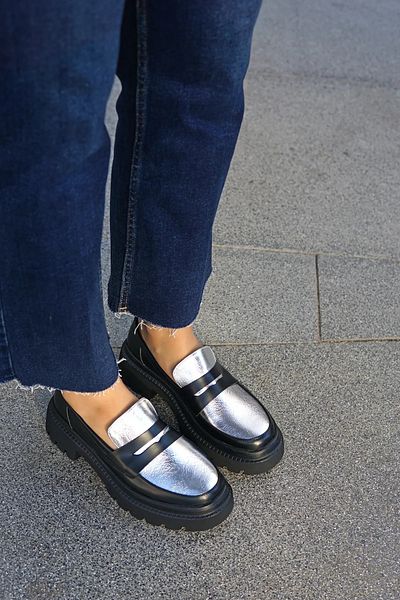 LAMİNTA Mocasin pentru femei Vargas Silver