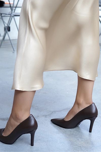 LAMİNTA Παπούτσια με τακούνι Marlowe Bitter Brown Stiletto