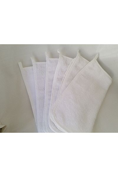 MEŞELİ TEKSTİL 6 Pieces 30x30 cm Baby Mouth Wiping Towels 100% Cotton