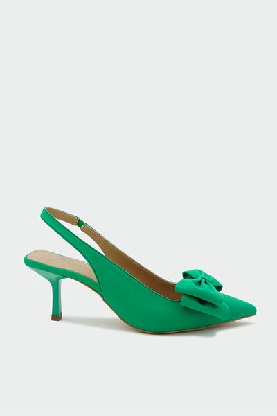 LAMİNTA Pantofi cu toc Maribel Green Bow pentru damă