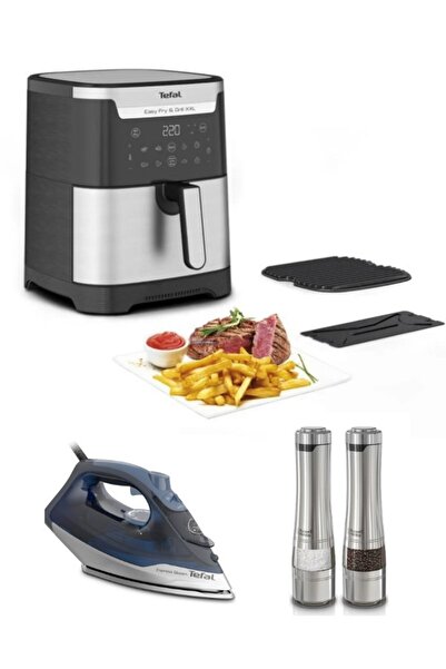 TEFAL Easy Fry Grill XXL EY801D15 6.5 lt Yağsız Fritöz Airfryer + FV2868 Ütü ...