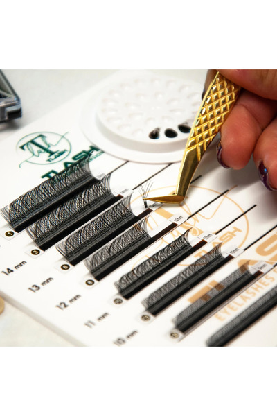 T&Y EYELASH İpek Kirpik , W 6P CC Kıvrım , 0.07 Kalınlık , 14 mm , T&Y , 16 Sıra
