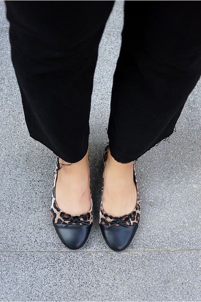LAMİNTA Γυναικείες μπαλαρίνες Teresa Leopard με λεπτομέρεια φιόγκου