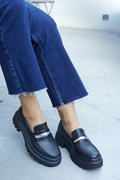 LAMİNTA Mocasin mocasin pentru femei Fia Negru Argintiu
