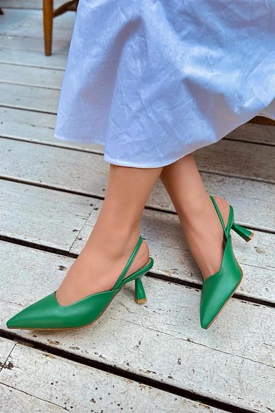 LAMİNTA Pantofi cu toc Ayana din piele verde