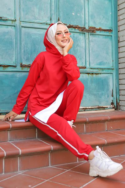 Red sweatsuit hotsell