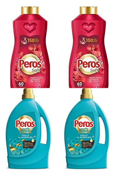 Peros Konsantre Amber 1440Ml x 2 - Renk Uzmanı Yünlü Narinler Serum Etkisi Kumaş Koruma Bakım 3 Lt x 2 A