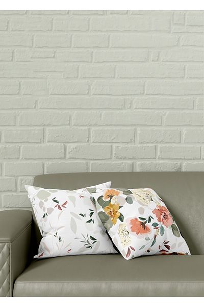 Fecra Flower Garden Patterned Throw Pillow Cover 43*43 2 Pieces