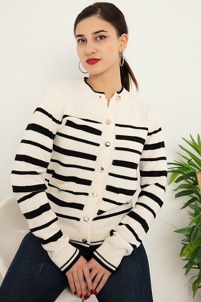 PULLIMM Striped Pocket Knitwear Cardigan ATL010