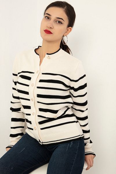 PULLIMM Striped Pocket Knitwear Cardigan ATL010