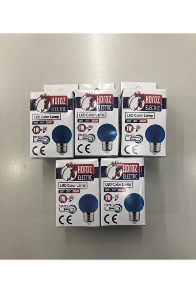 1W LED GECE LAMBASI MAVİ RENK 5 ADET