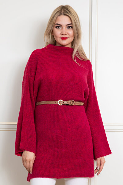 Serianno Kayık Yaka Kemer Detaylı Tunik