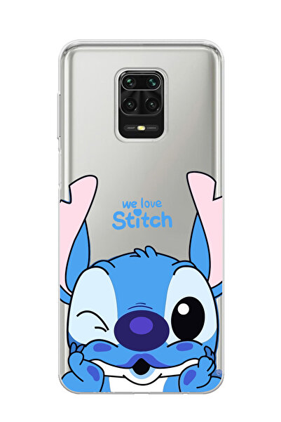 Magic Ring Redmi Note 9 Pro/Note 9S Uyumlu We Love Stitch Desenli Şeffaf Tele...