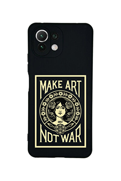 Merwish Xiaomi Mi 11 Lite Uyumlu Make Art Desenli İçi Kadife Lansman Silikon ...