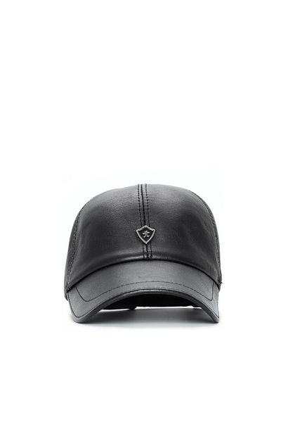 KEMAL TANCA Tamer Tanca Men's Genuine Leather Cap Hat 524 Emr Baseball Cap