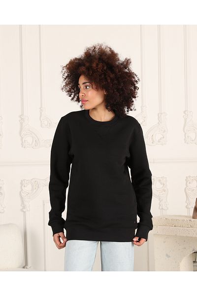 ESPOİRPLUS BLACK IRON DETAILED UNISEX SWEATSHIRT