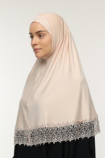 Altobeh Σετ δύο δαντελωτών πρακτικών κασκόλ Ready Hijab and Hijab Bonnet Xl - πούδρα σε σκόνη