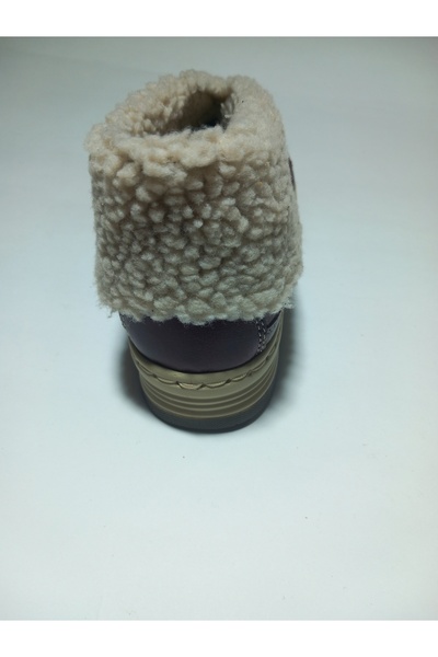 KAPAR Wedge Heel Handmade Burgundy Color Genuine Leather Slippers, Boots