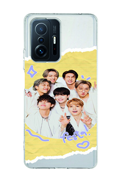 Magic Ring Redmi Mi 11T/Mi 11T Pro Uyumlu BTS Tüm Karakterler Desenli Şeffaf ...