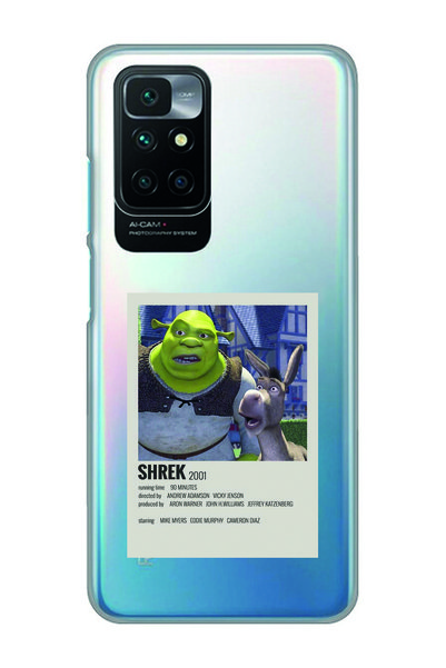 Magic Ring حافظة هاتف شفافة بنمط ملصق Shrek Minimalsit متوافقة مع Redmi 10 2022