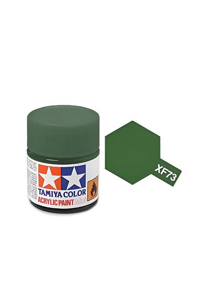 TAMIYA Xf-73 D.Green/Jgsdf Matte Acrylic Paint (10 Ml. ), Hobby Painting Material