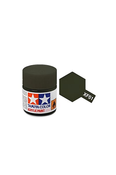 TAMIYA Xf-51 Kahki Drab Matte Acrylic Paint (10 Ml. ), Hobby Painting Material