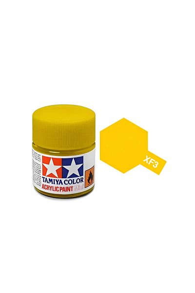 TAMIYA Xf-3 Flat Yellow Matte Acrylic Paint (10 Ml. ), Hobby Painting Material