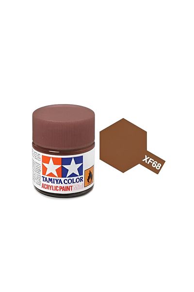 TAMIYA Xf-68 Nato Brown Matte Acrylic Paint (10 Ml. ), Hobby Painting Material
