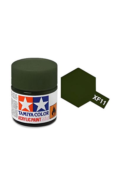 TAMIYA Xf-11 J.N. Green Matte Acrylic Paint (10 Ml. ), Hobby Painting Material