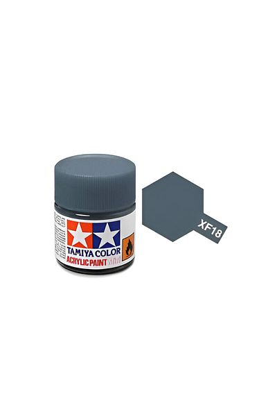 TAMIYA Xf-18 Medium Blue Matte Acrylic Paint (10 Ml. ), Hobby Painting Material