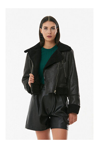 BERNEO Куртка-бікер з хутряною підкладкою