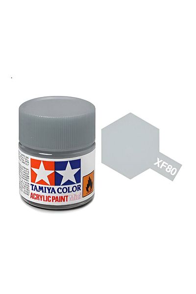 TAMIYA Xf-80 Royal Gray Matte Acrylic Paint (10 Ml. ), Hobby Painting Material