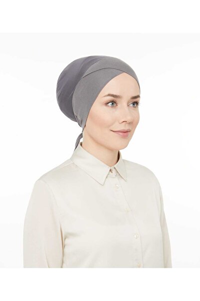 Melodi Scarf Fileli Dikişsiz Çapraz Climafit Bone Koyu Gri