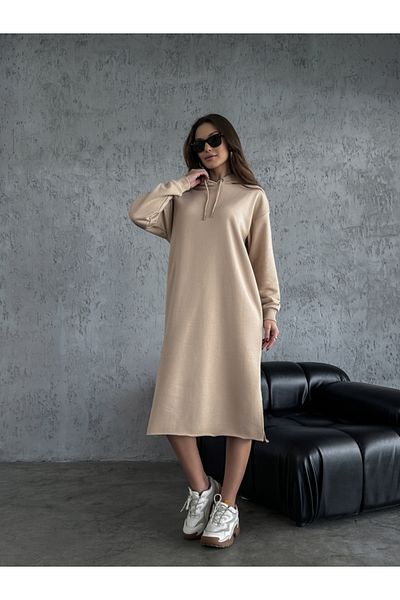 Elif Özbey Butik Φόρεμα με πέτρα με κουκούλα
