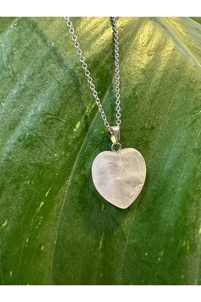 KEHRİBAREVİ KARAMAN Pink Quartz (harmony and Love Stone) Necklace
