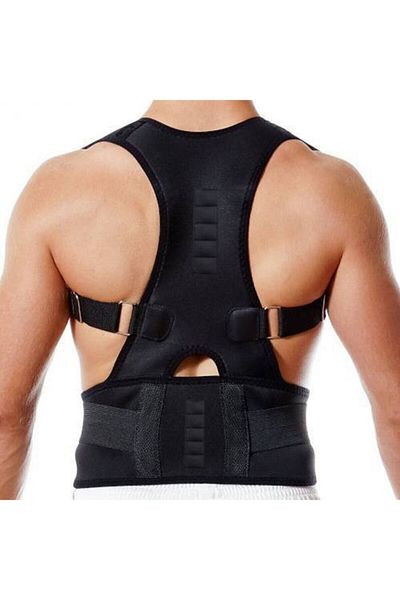 Ankaflex Unisex Black Upright Stand Waist Back Orthopedic Upright Posture Corset