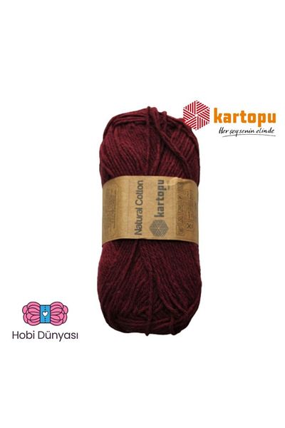 Kartopu Natural Cotton Cotton Rope|100gr| Claret Red|