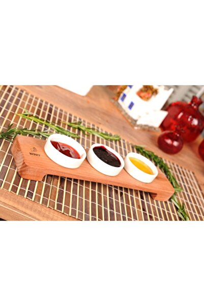 İBERRY Berry Ahşap Standlı 3 Lu Sosluk