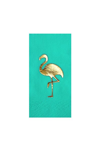 Story 33x33 سم ورقة الذهب فلامنغو منقوشة 16 حزمة النادل للطي المناديل الورقية...