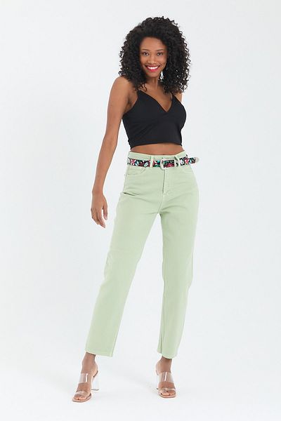 cracpot Women's Green Mom Fit 1139