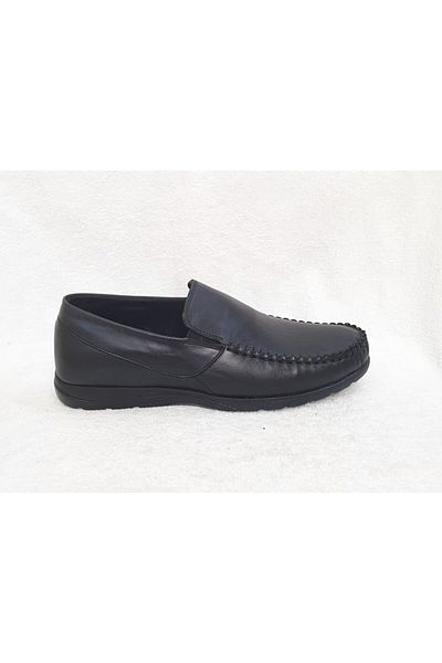 DUFAS Summer Genuine Leather Black Men's Shoes