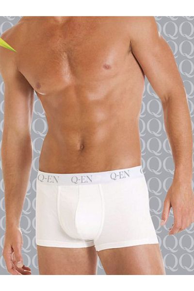 Q-EN Ανδρικό Bamboo White Boxer 2 πακέτο