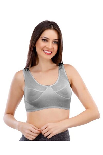 colezium Sutien gri pentru femei, tip half tank top