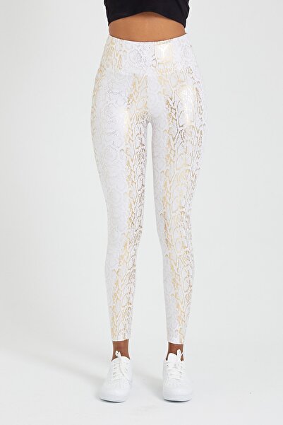 MRS.MODA Colanți de damă din piele imprimată cu model