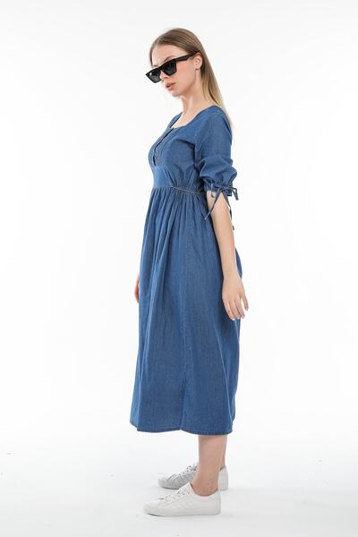 Pitti Kadın Lacivert Kot Jean Elbise 50995-p