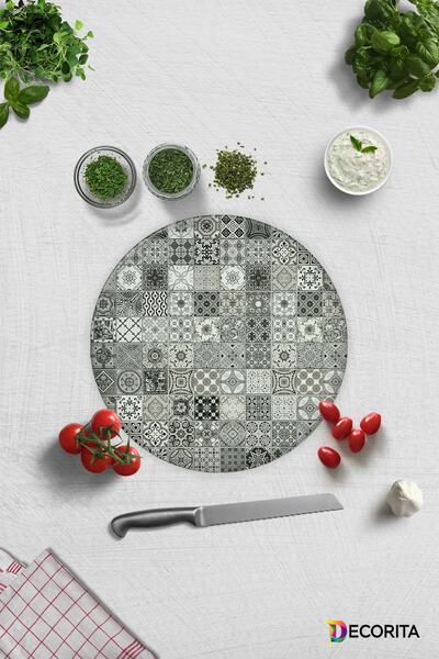 Decorita Pencil Drawing |   Glass Cutting Board - Glass Cutting Board |   Cir...