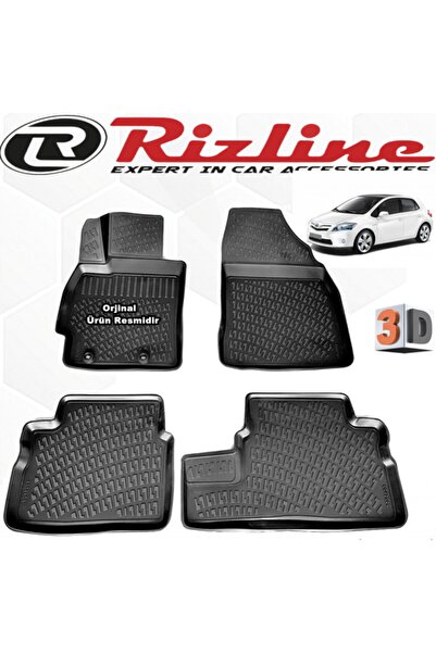 Rizline Toyota Auris 3d Paspas Havuzlu Hb 2007 - 2013 Arası Siyah 4 Parça Set