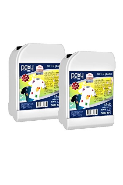 Poxy Sıvı Çamaşır Leke Çıkarıcı 5 Ltx2 Adet