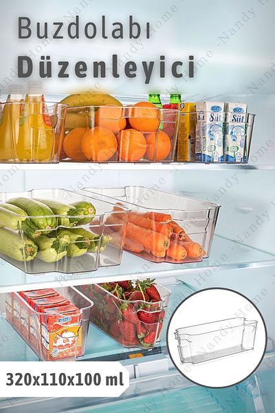Nandy Home Transparent Refrigerator and Cabinet Organizer - 320X110X100 ml