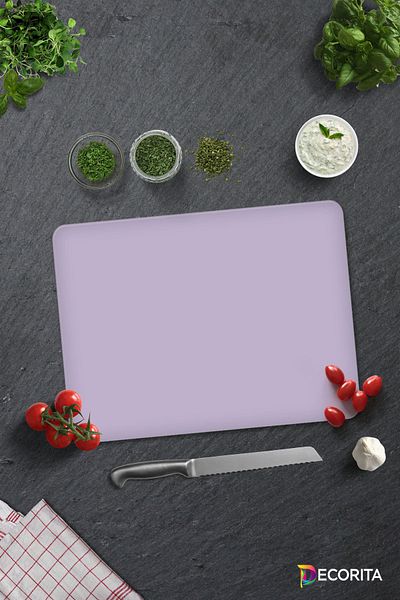 Decorita Solid Color - Lilac |   Glass Cutting Board - Glass Cutting Board |   30cm X 40cm